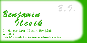 benjamin ilcsik business card